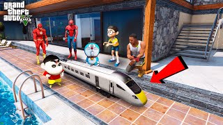 Franklin Making Mini Bullet Train For Shinchan Motu Nobita GTA V