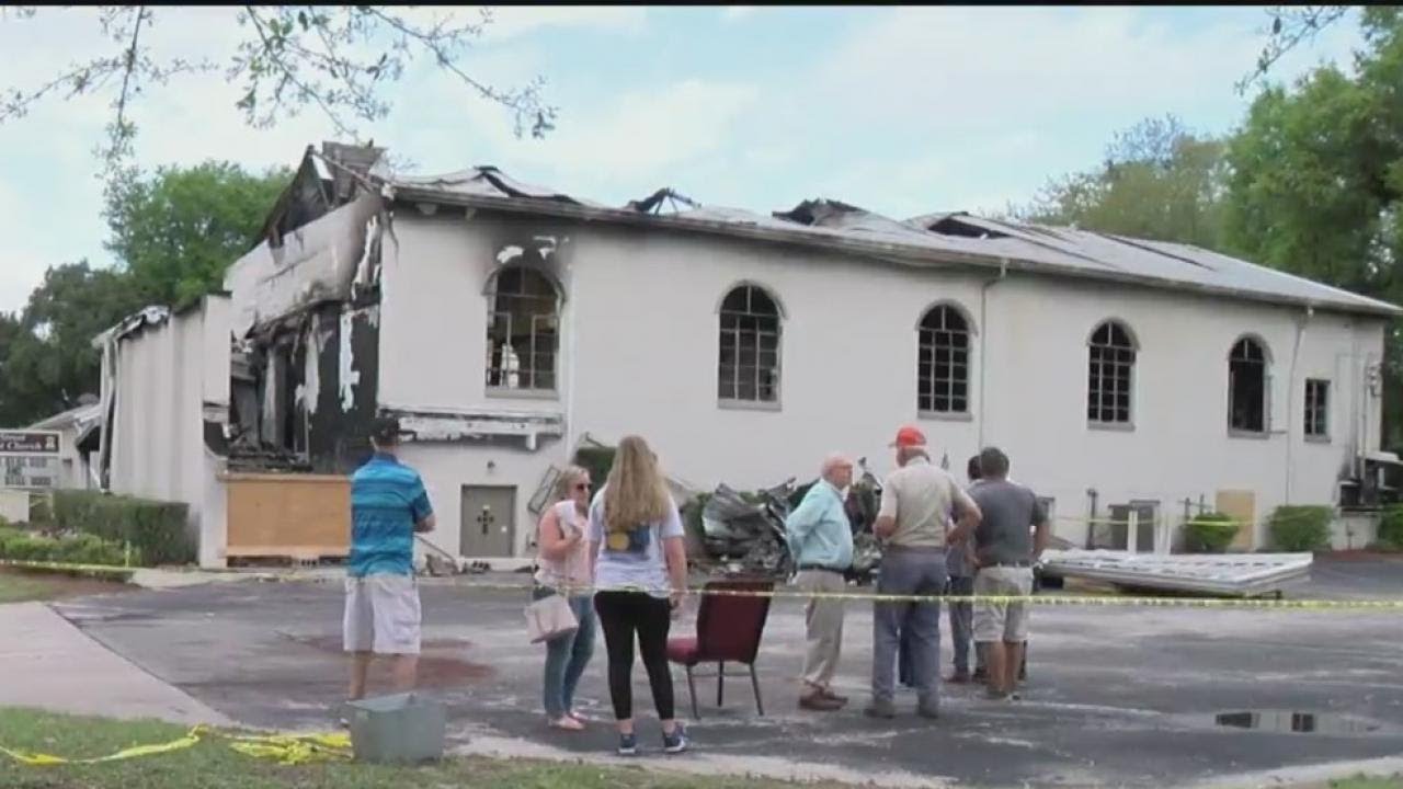 Neighbor charged with arson after church fire - YouTube