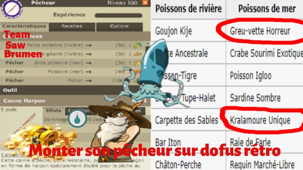 Compte Dofus Retro - Boune - All Metier 100 - Enutrof Niveau 174 - 600pp