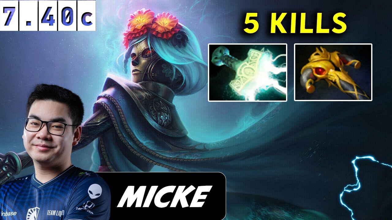 Micke Muerta Safelane 5 Kills - Dota 2 Patch 7.40c Pro player Full Gameplay
