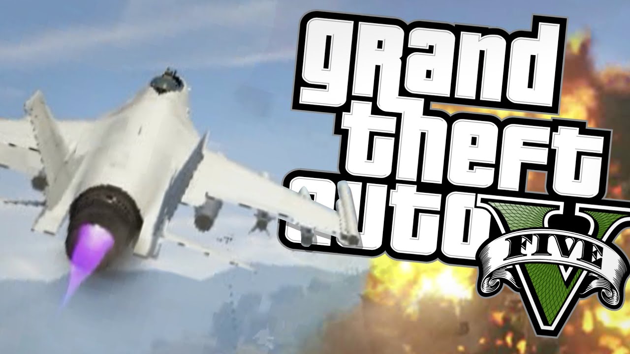 Grand Theft Auto V [Funny Moments] #2: HIJACKING A JET!