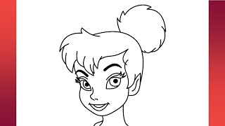 How to Draw Tinkerbell Step by Step Easy | Disney Fairy