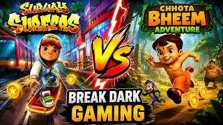 Subway Surfers 🆚 Chhota Bheem Adventure | Epic Running Challenge! 🔥😱 | Which Game Wins? screenshot 1