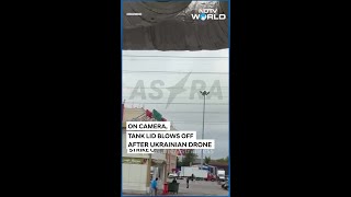 Ukrainian Drone Hits Russian Refinery, Blows Tank Lid Off