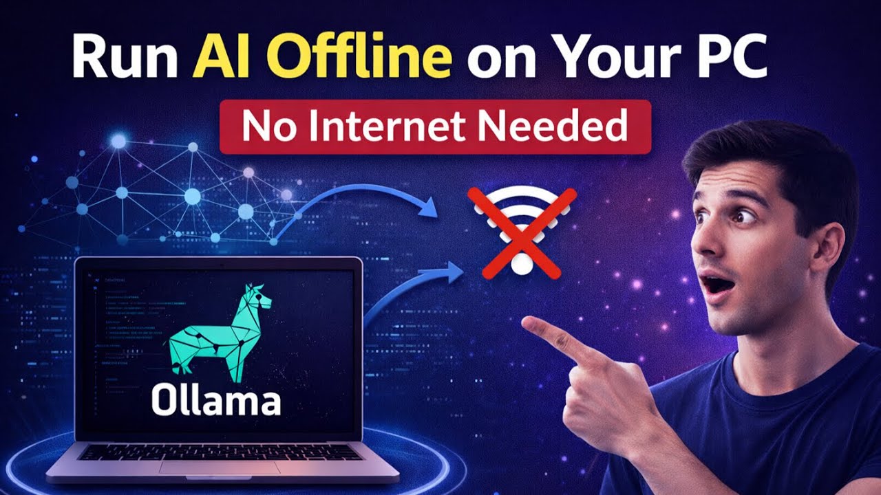 Run AI Offline on Your PC using Ollama | No Internet Needed - YouTube