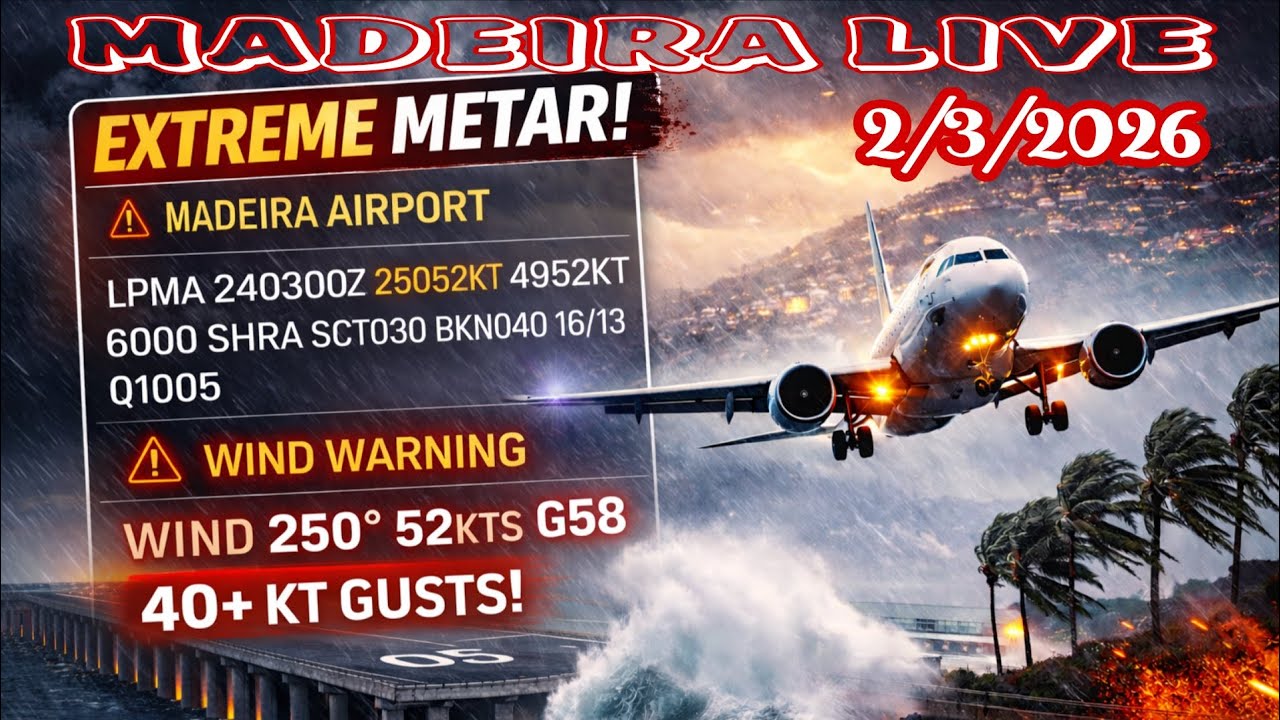 WINDS OUT OF LIMITS! Will ANY Aircraft Be Able to Land in Madeira? LIVE / LPMA