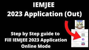 IEMJEE 2023 Application (Started)- How to Fill IEMJEE  Application Form Online Mode