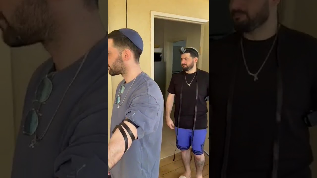 Gali and Ziv Berman, Twins who Survived Hamas Captivity put on Tefillin