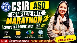 CSIR ASO CPT Complete Marathon 2026 | Computer Proficiency Test Full Revision by Vyasa IAS |