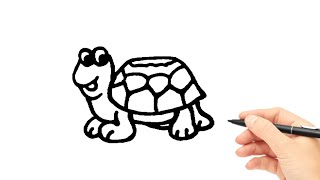 How to Draw A Turtle ! Realistic Sea Turtle Drawing Tutorial