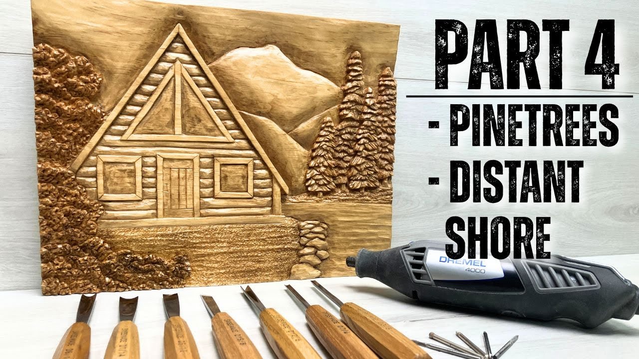 How To Carve A Lakeshore Cabin Landscape - Part 4