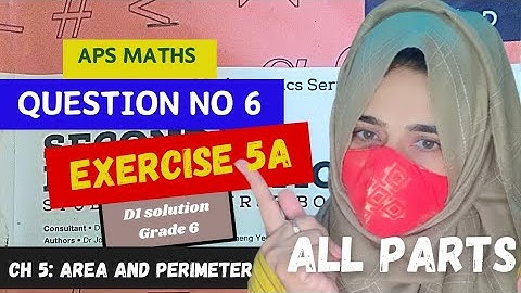Exercise 5AQuestion 6|area & perimeter of plane figures| apsmathsbook1 updated edition Grade6NSM1 📖