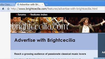 Advertise with Brightcecilia Classical Music Forums