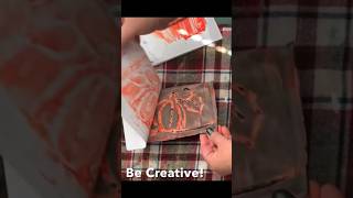 Pumpkin Print Easy Fun! #kidscrafts #halloweencraftsforkids #art #shorts #becreative