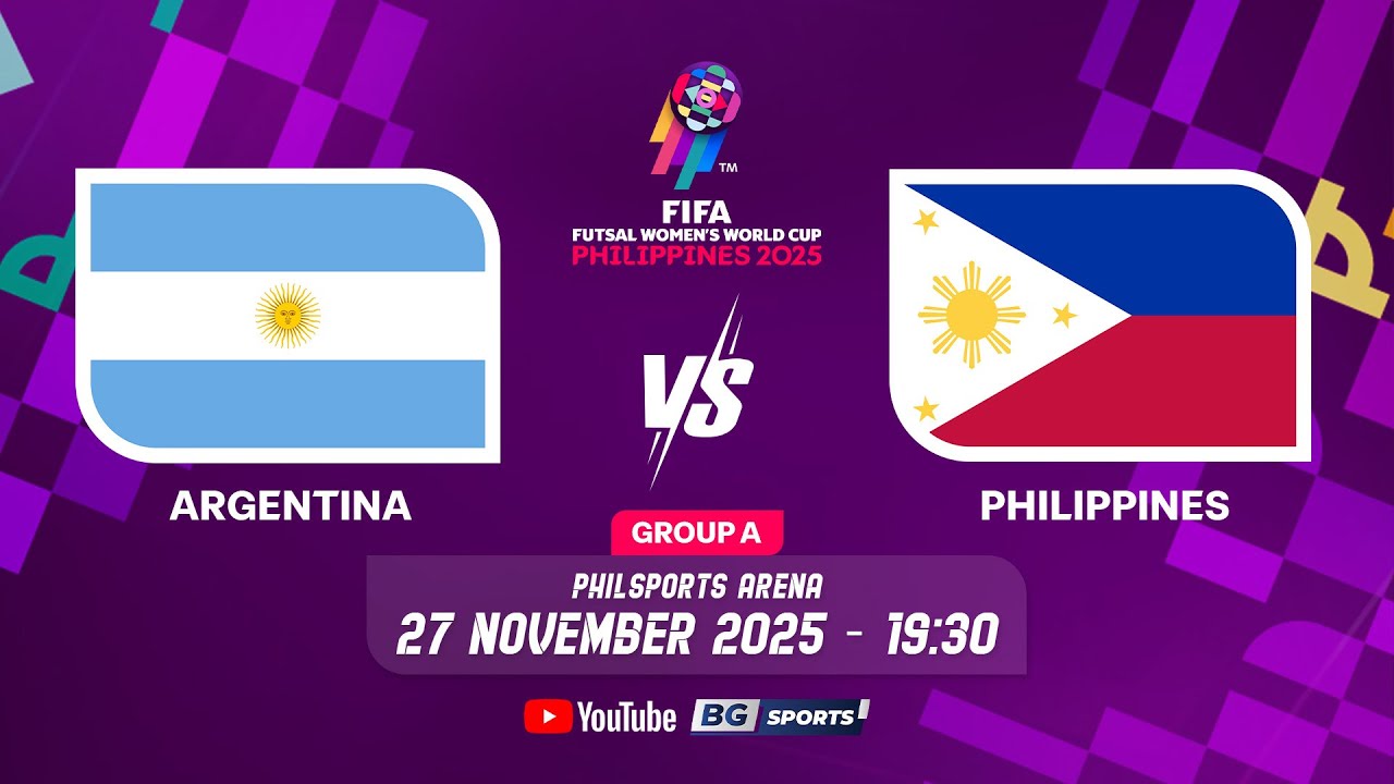 LIVE🔴 : Argentina vs Philippines | FIFA Futsal Women's World Cup Philippines 2025-Group A | 27.11.25