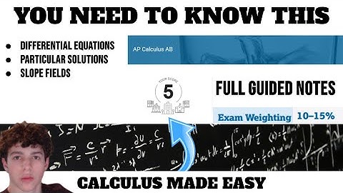 AP Calculus Unit 7 Review - Differential Equations, Slope Fields, Particular Solutions