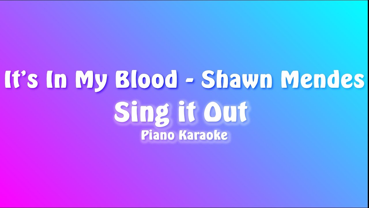 Shawn Mendes In My Blood Karaoke