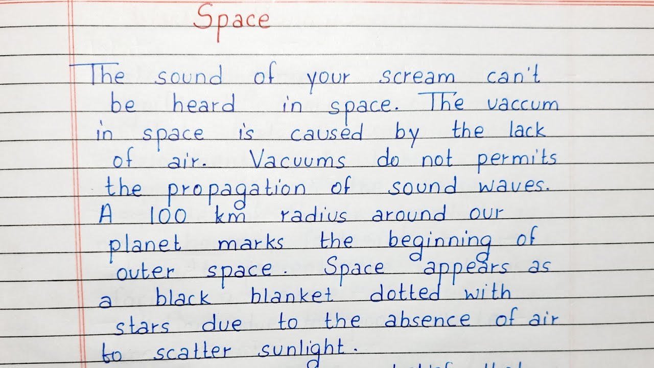 essay on space for class 6