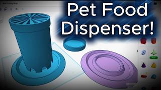 Tinkercad Tutorial! Pet Food Dispenser! Chicken/Quail