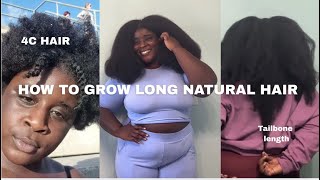 How to Grow Long 4C Natural Hair