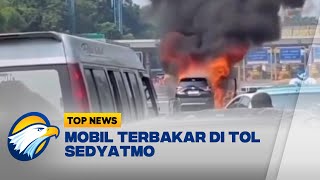 Taksi Online Terbakar di Tol Sedyatmo Jakarta Utara