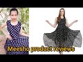 Woman aline midi black dress  meesho product reviews jhiti piti channel