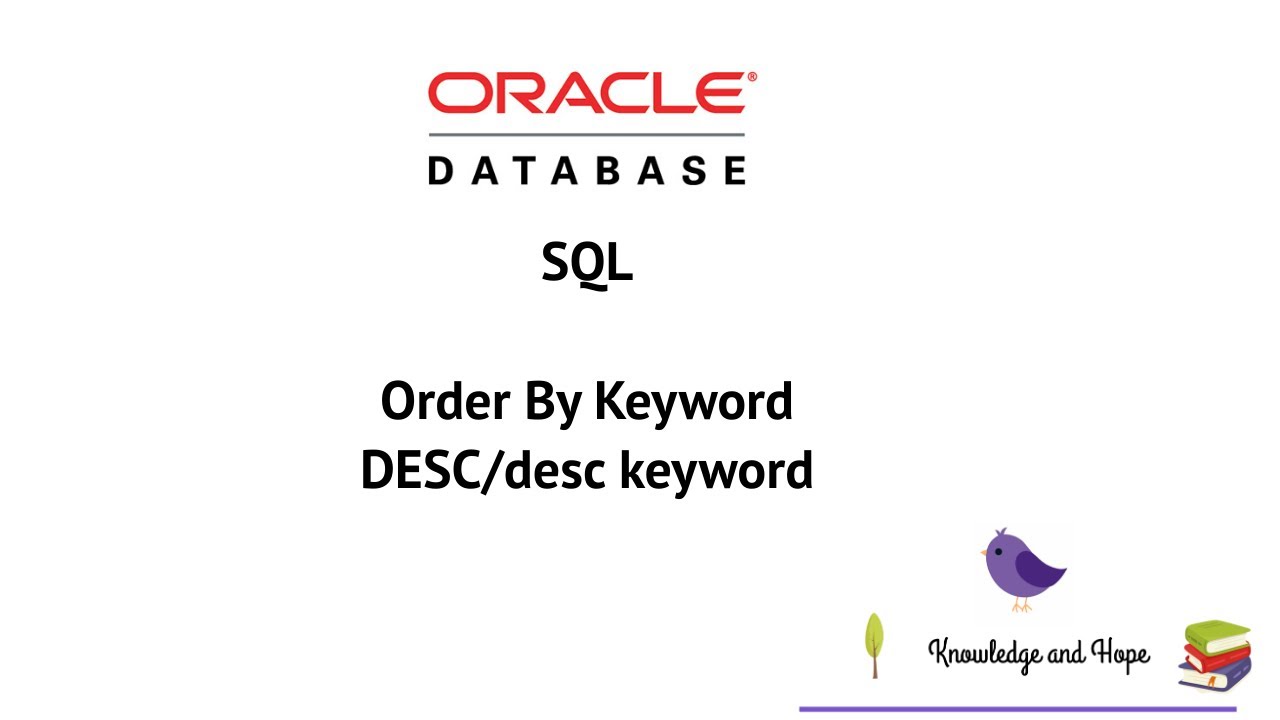 SQL command to order the table in descending order - YouTube