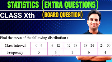 Find the mean of the following distribution: Class interval 0-6 6-12 12-18 18-24 24-30 Frequency 5 4