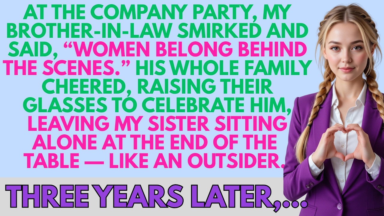 At the company party, my brother-in-law mocked my sister — three years later,...