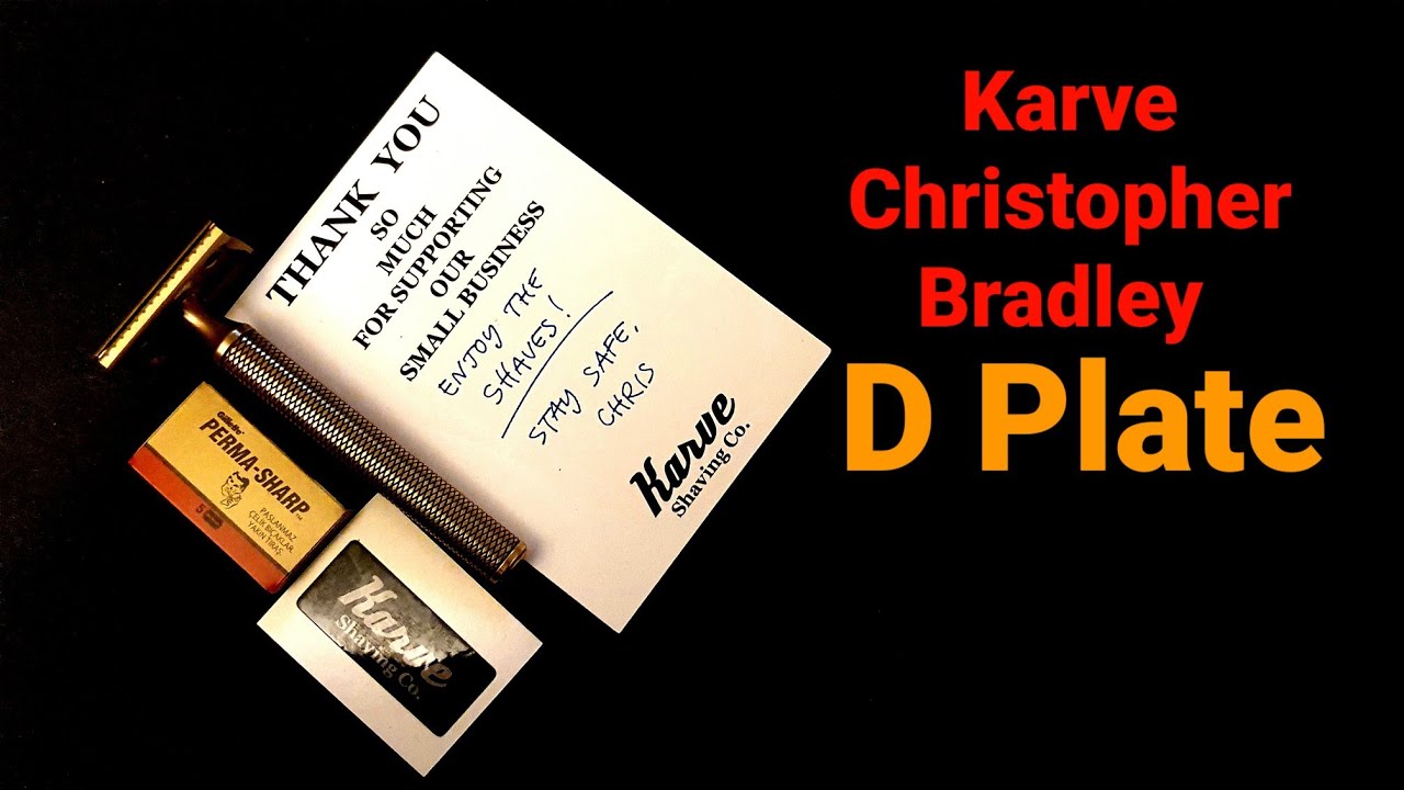 Karve Christopher Bradley plate D. PAA Chocolate Bourbon. Perma Sharp Blade