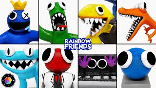 Making All New RAINBOW FRIENDS! Clay Sculptures Rainbow Friends 2 Roblox | PlastiVerse