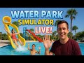 Building the CRAZIEST Water Park Ever! | Live Gameplay 🏖  live streaming day 1