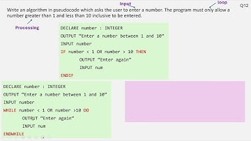 Q12 - Using a condition controlled loop for Validation - WHILE and REPEAT UNTIL