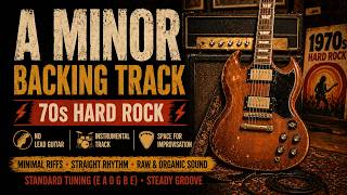 A Minor Backing Track ⚡ 70s Hard Rock (Minimal Groove – Raw Rhythm Guitar)