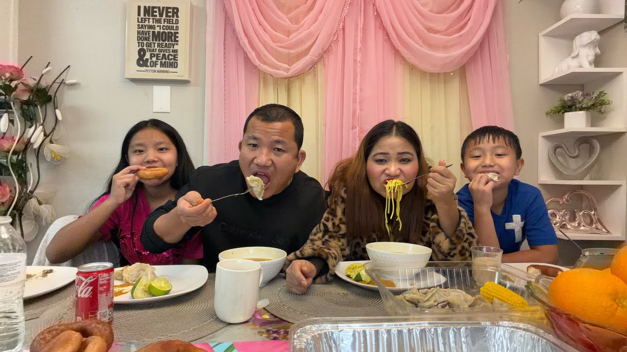 Family Vlog, making momo donuts and thupa😁