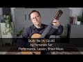 Study No.14, Op.60 by Fernando Sor and Lesson for Classical Guitar