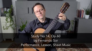 Study No.14, Op.60 By Fernando Sor And Lesson For Clical Guitar