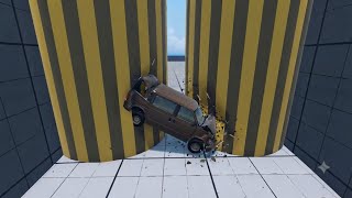 MINIVAN CRASH TEST: The Great Pillar Squeeze! 💥🚐💨 screenshot 2