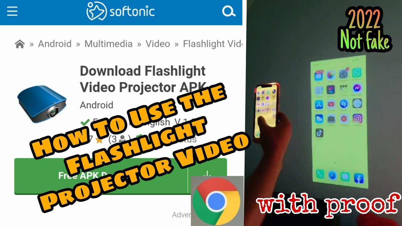 How To Use the Flashlight Projector Video On Any Android phone | no fake 2022 |