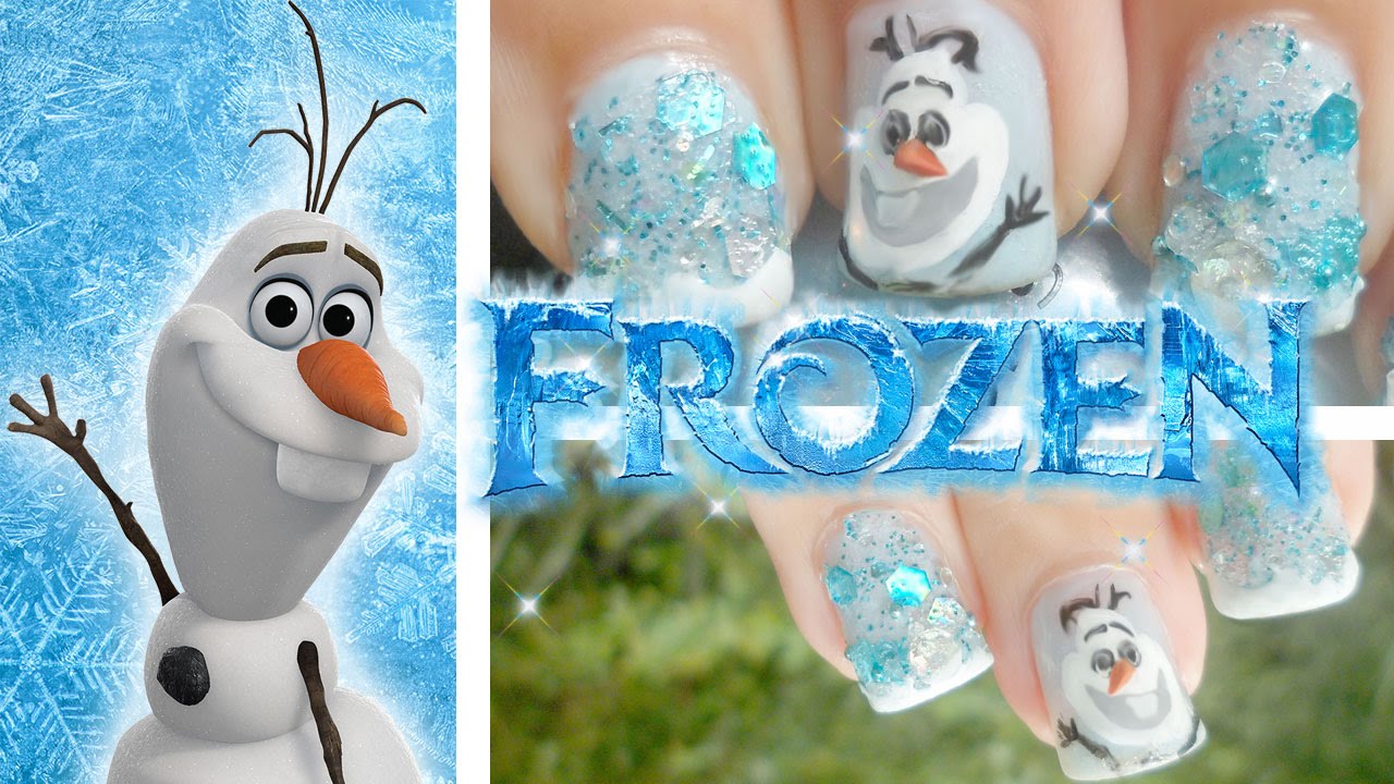 Nail Art - Diseño de uñas Frozen Olaf - YouTube