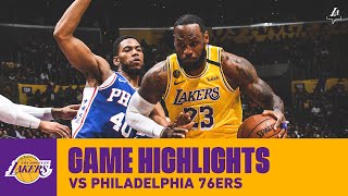 HIGHLIGHTS | LeBron James (22 pts, 7 reb, 14 ast, 2 blk) vs. Philadelphia 76ers