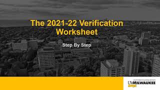 Verification Worksheet Step by Step Guide