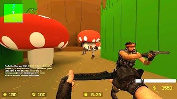 Counter Strike Source - Zombie Escape mod Multiplayer Gameplay Walkthrough on Shroomforest map