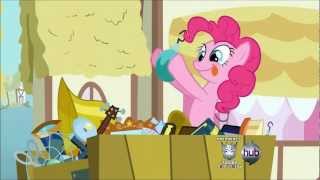 Pinkie Pie shakes a plasma grenade in the 90s
