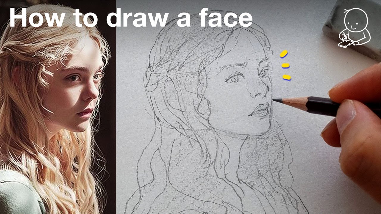 How To Draw a Girl / Step by Step / Pencil sketch - YouTube