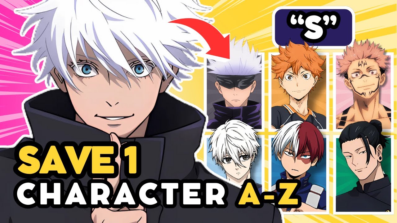 Save 1 ANIME CHARACTER for each LETTER (A-Z) 🔥✏️ [ANIME BOYS] | ANIME QUIZ
