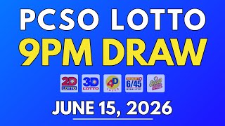 PCSO Lotto Result Today June 15, 2026 | 9PM LIVE Results