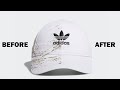 How to clean a white hat easy  removes dirt  sweat stains