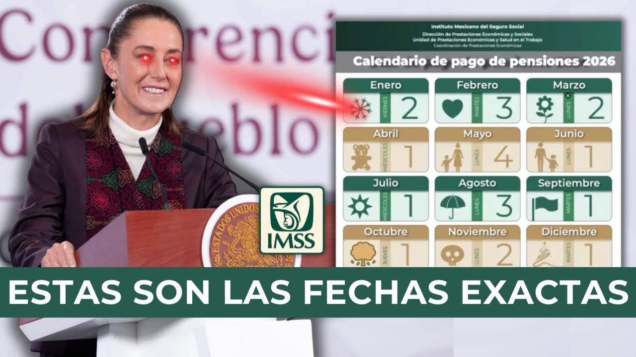CALENDARIO OFICIAL DE PAGOS PENSION IMSS 2026 FECHAS QUE NO PUEDES ...