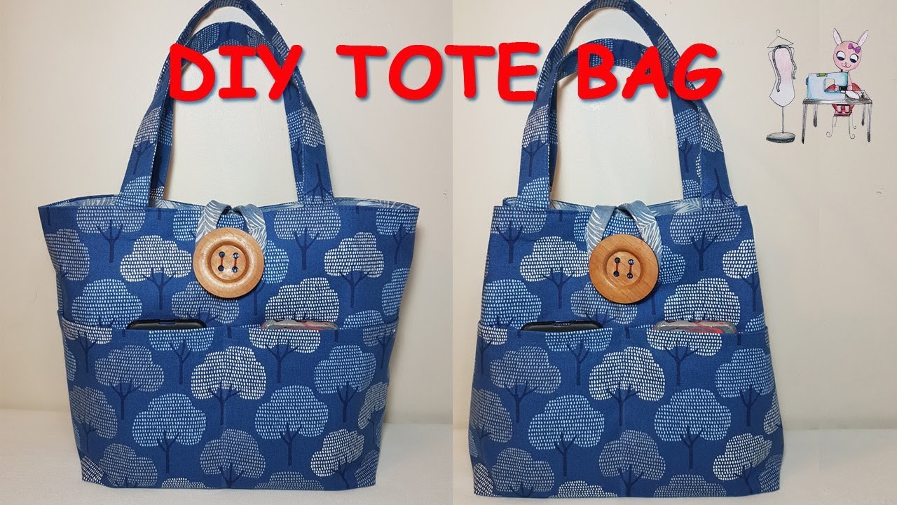 DIY TOTE BAG | HANDBAG | BAG SEWING TUTORIAL | Coudre un sac | Bolsa - YouTube